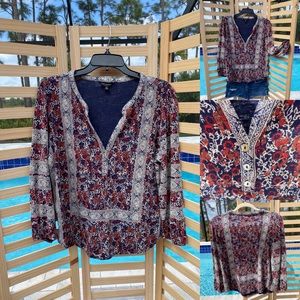 Beautiful Lucky Brand Top   Size L